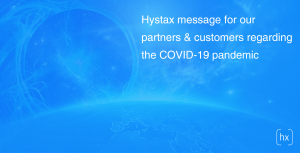 Hystax message regarding the COVID-19